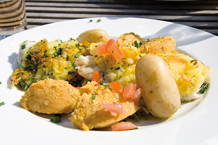 Zander Kartoffelkruste
