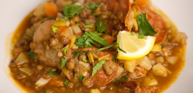Linsen-Paella